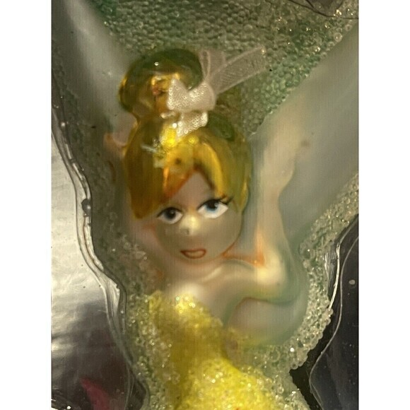 Disney Tinker Bell Blown Glass Ornament Holiday Christmas 5" Peter Pan - Picture 2 of 7